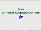 Bài giảng Lý thuyết ngôn ngữ lập trình: Chương 1 - CĐ CNTT Hữu nghị Việt Hàn