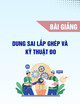 Bài giảng Dung sai lắp ghép và kỹ thuật đo - Nguyễn Minh Thư
